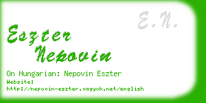 eszter nepovin business card